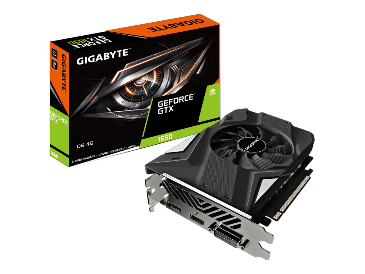 Gigabyte GeForce GTX 1650 D6 4G (rev. 2.0) - Grafikkarten - GF GTX 1650 - 4 GB GDDR6 - PCIe 3.0 x16 - DVI, HDMI, DisplayPort