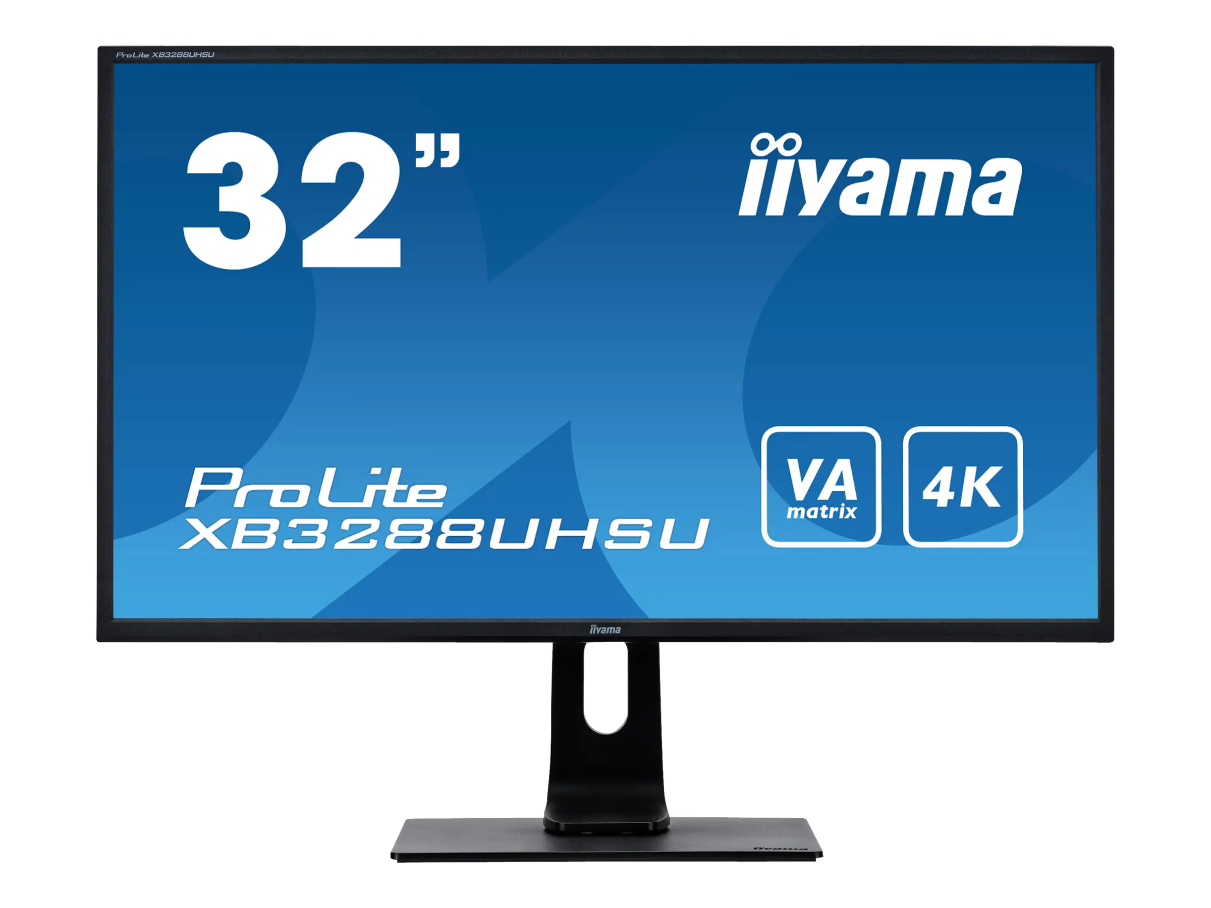 Iiyama ProLite XB3288UHSU-B1 - LED-Monitor - 81.3 cm (32") (31.5" sichtbar) - 3840 x 2160 4K @ 60 Hz - VA - 300 cd/m² - 3000:1 - 3 ms - 2xHDMI, DisplayPort - Lautsprecher - mattschwarz