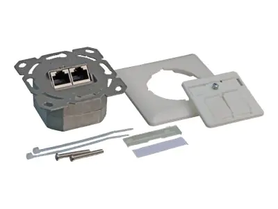 VALUE Dose - Anschlussdose, Unterputz - CAT 6a - STP - RJ-45 X 2 - weiß