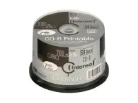Intenso - 50 x CD-R - 700 MB (80 Min) 52x - mit Tintenstrahldrucker bedruckbare Oberfläche - Spindel