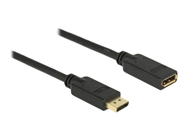Delock - DisplayPort-Verlängerungskabel - DisplayPort (M) zu DisplayPort (W) - DisplayPort 1.2 - 5 m - 4K Unterstützung - Schwarz