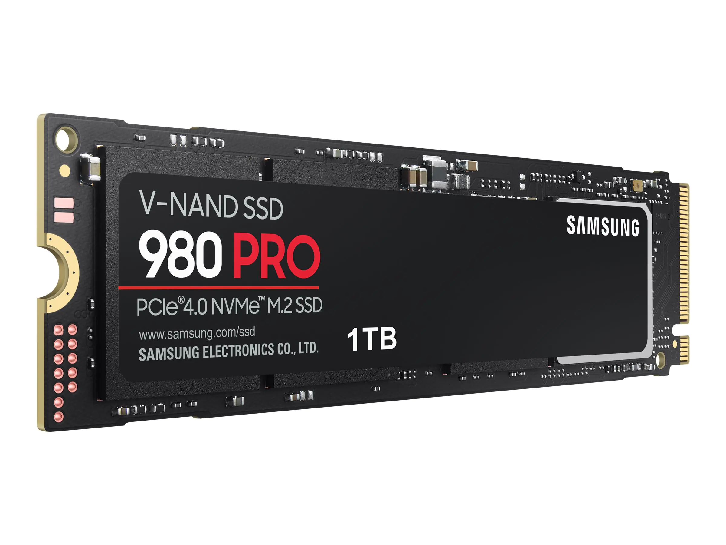 Samsung 980 PRO MZ-V8P1T0BW - SSD - verschlüsselt - 1 TB - intern - M.2 2280 - PCIe 4.0 x4 (NVMe) - Puffer: 1 GB - 256-Bit-AES - TCG Opal Encryption - für Intel Next Unit of Computing 12, 13