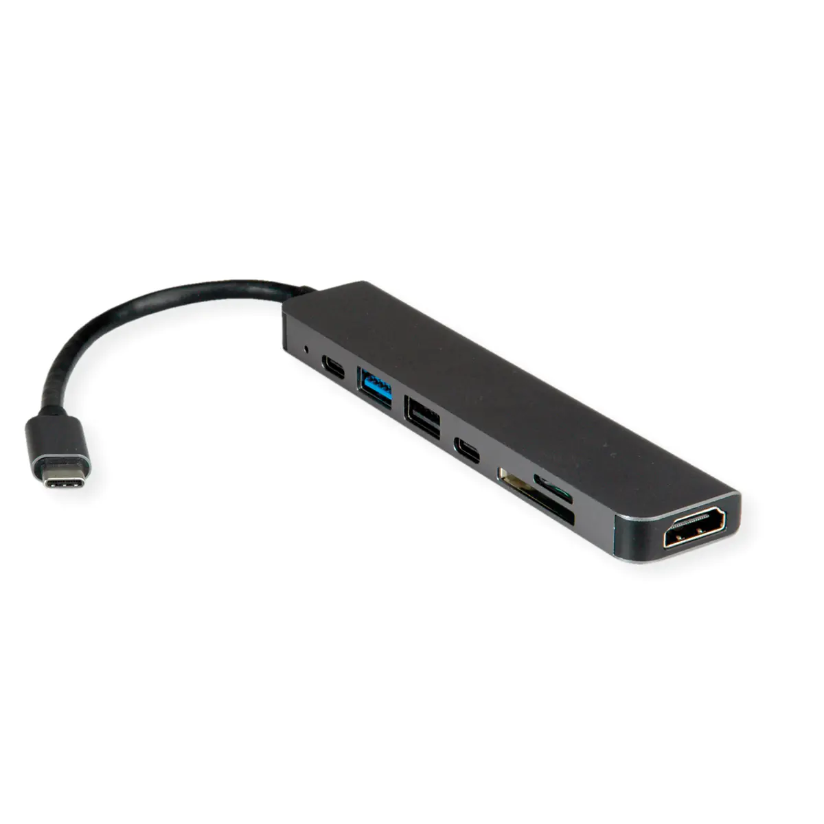 VALUE USB-C Dock HDMI+2x USB A 2.0+3.2G+SD/TF+PD 4K - Digital/Daten