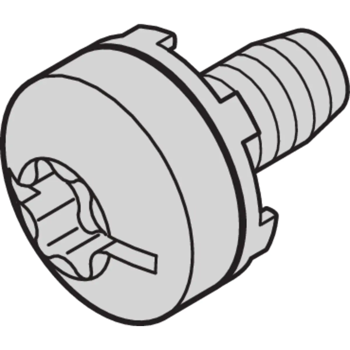 SCHROFF M6 Taptite Schraube 50ST 23130285