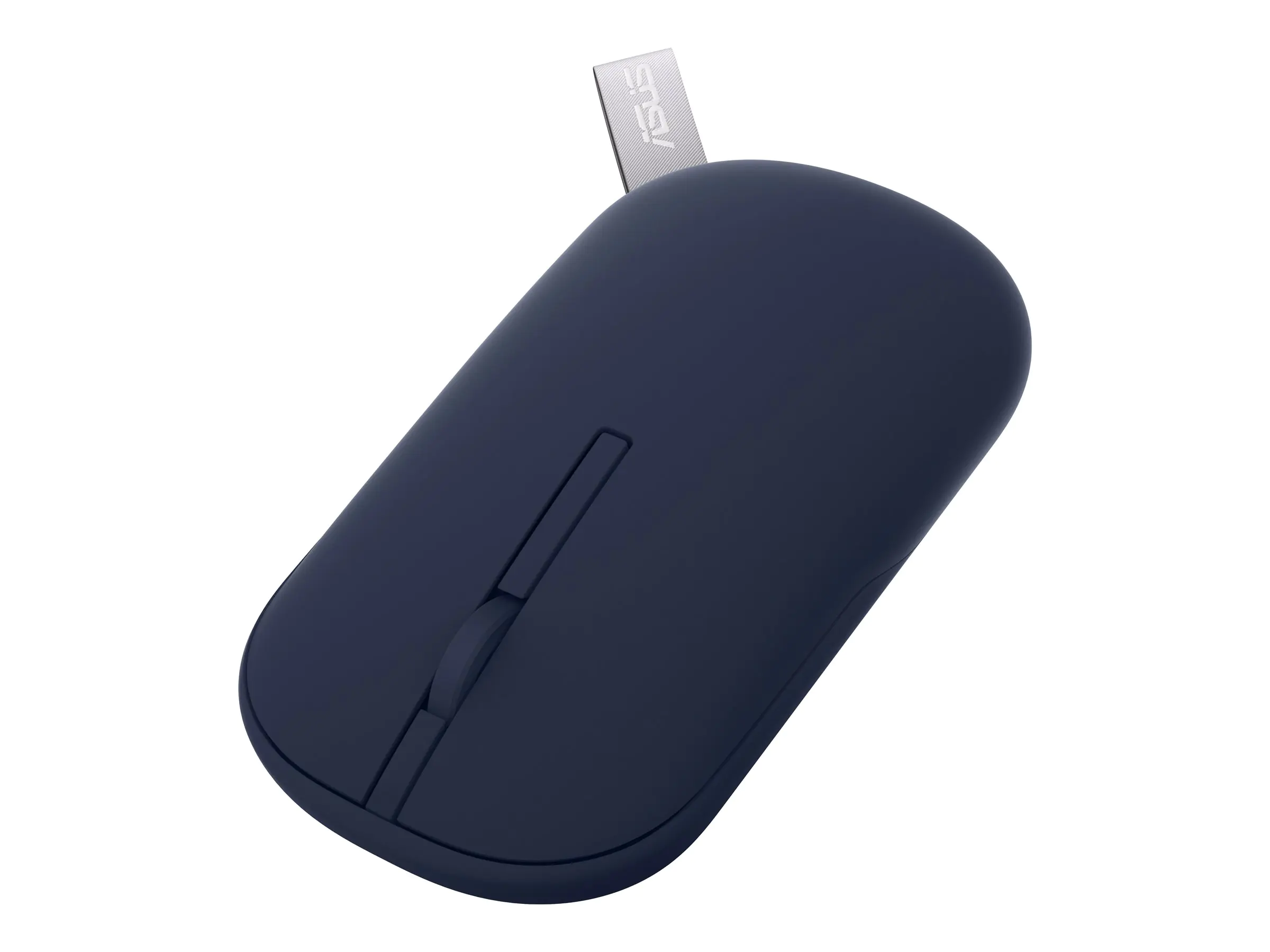 ASUS MD100 - Maus - rechts- und linkshändig - optisch - kabellos - 2.4 GHz, Bluetooth 5.0 LE - kabelloser Empfänger (USB) 90XB07A0-BMU000