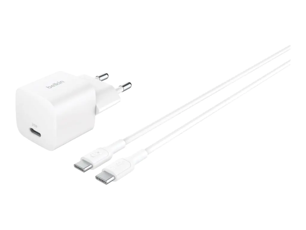Belkin BoostCharge - Netzteil - PPS-Technologie - 25 Watt - PD 3.1/PPS, Fast Charge (USB-C) WCA012KQ1MWH-B6