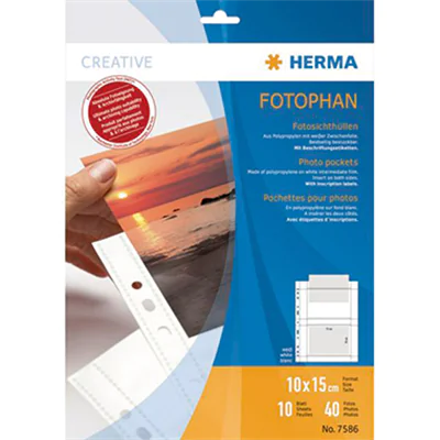 HERMA Fotohülle Fotophan 7583 für 13x9cm weiß 10 St./Pack. HERMA Fotohülle Fotophan 7583 für 13x9cm weiß 10 St./Pack.