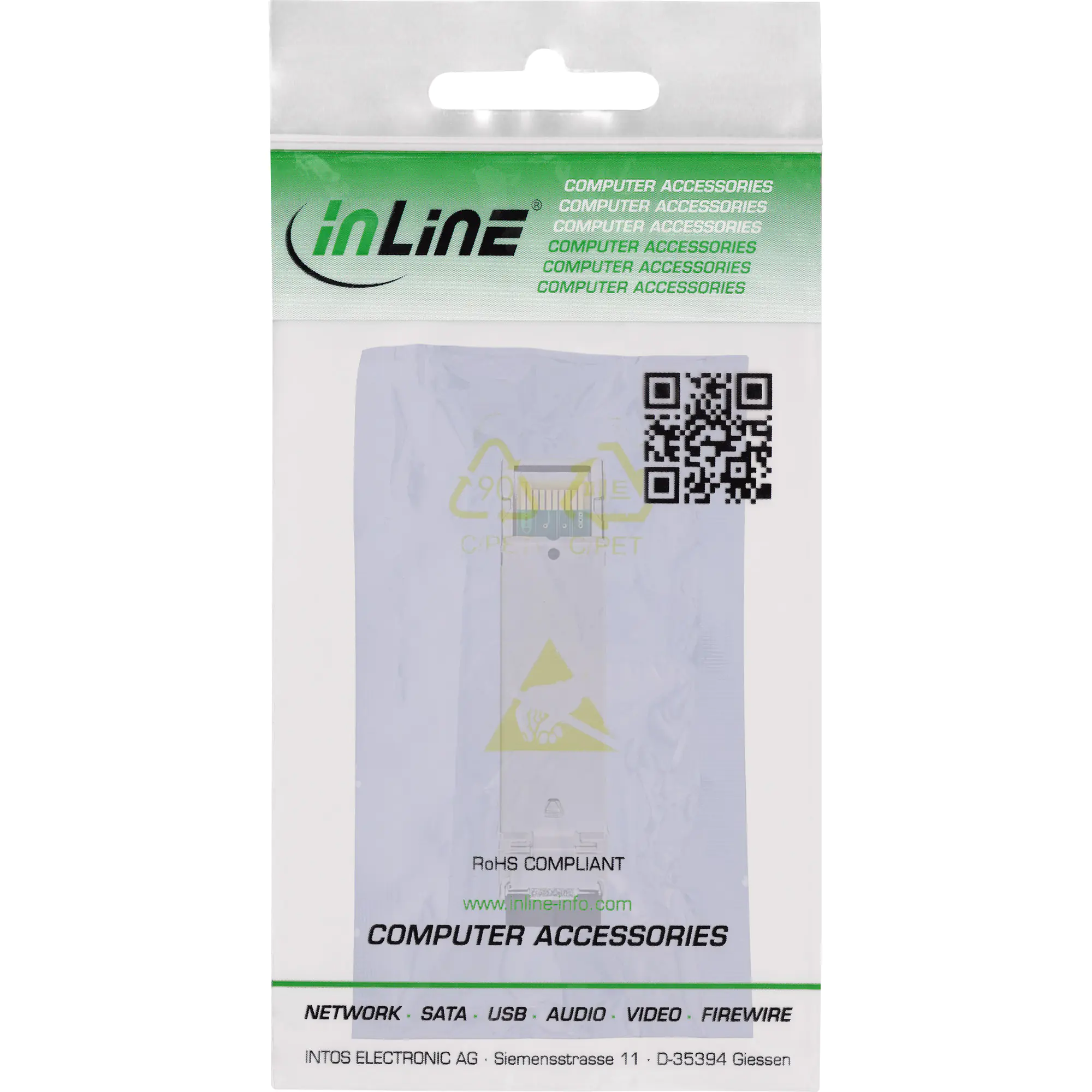 InLine SFP Modul LWL SX 850 nm Multi-Mode - LC - 550 m - 1,25 Gb/s 32335M