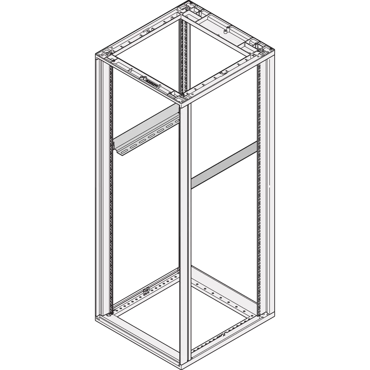 SCHROFF SLIDE RAIL 900D 25KG 2PC