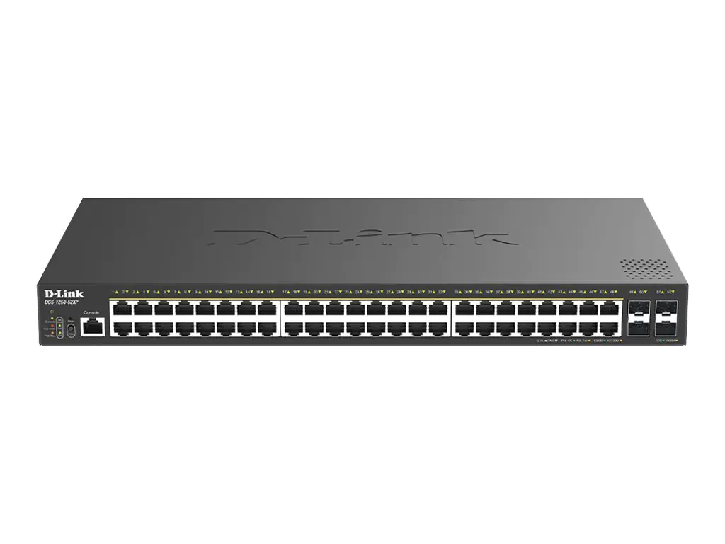 D-Link DGS 1250-52XP - Switch - L3 - Smart - 48 x 10/100/1000 (PoE) DGS-1250-52XP/E