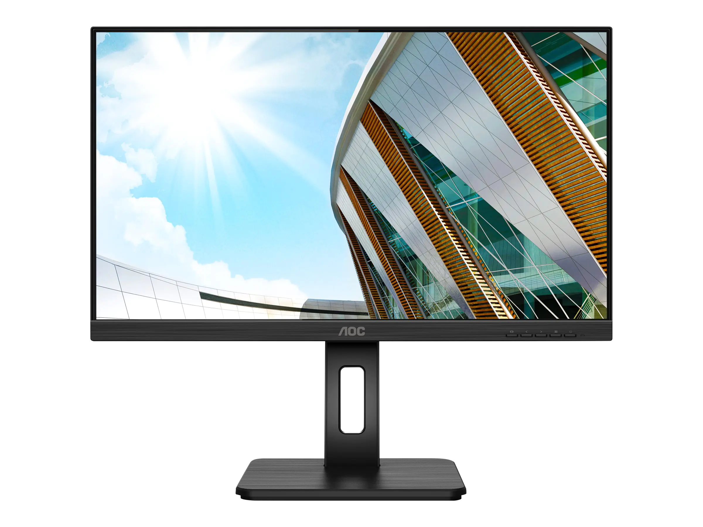 AOC Q24P2Q - LED-Monitor - 60.5 cm (23.8") - 2560 x 1440 QHD @ 75 Hz - IPS - 250 cd/m² - 1000:1 - 4 ms - HDMI, VGA, DisplayPort - Lautsprecher - Schwarz