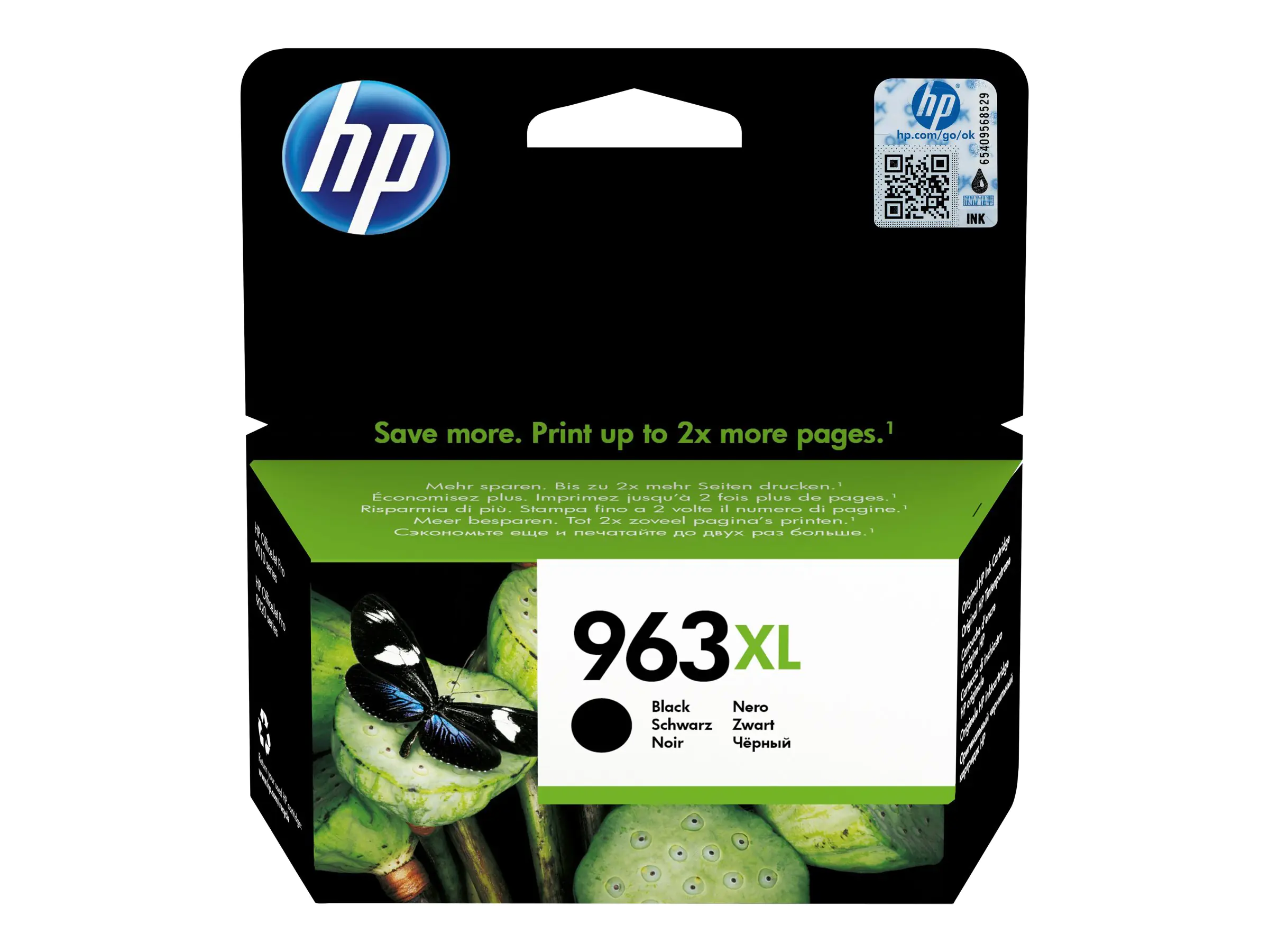 HP 963XL - 47.86 ml - Hohe Ergiebigkeit - Schwarz - original - Tintenpatrone - für Officejet Pro 9010, 9012, 9014, 9015, 9016, 9019, 9020, 9022, 9025 HP 963XL - 47.86 ml - Hohe Ergiebigkeit - Schwarz - original - Tintenpatrone - für Officejet Pro 9010, 9012, 9014, 9015, 9016, 9019, 9020, 9022, 9025
