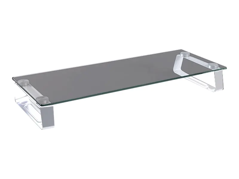 LogiLink Monitor Riser - Aufstellung für LCD-Display/Notebook - Glas, fester, kaltgepresster Stahl - Bildschirmgröße: 33-81.3 cm (13"-32") - Schreibtisch
