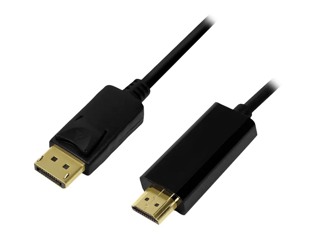 LogiLink - Adapterkabel - DisplayPort männlich zu HDMI männlich - 2 m - Schwarz - 4K Unterstützung LogiLink - Adapterkabel - DisplayPort männlich zu HDMI männlich - 2 m - Schwarz - 4K Unterstützung