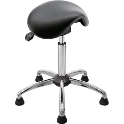 meychair Sitzhocker Assistant Basic Sattel Farbe der Sitzfläche: schwarz Farbe des Fußkreuzes: chrom meychair Sitzhocker Assistant Basic Sattel Farbe der Sitzfläche: schwarz Farbe des Fußkreuzes: chrom