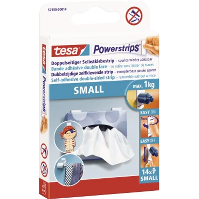 tesa Klebestücke Powerstrips small 57550-00014 14,5x33mm 14 St./Pack tesa Klebestücke Powerstrips small 57550-00014 14,5x33mm 14 St./Pack