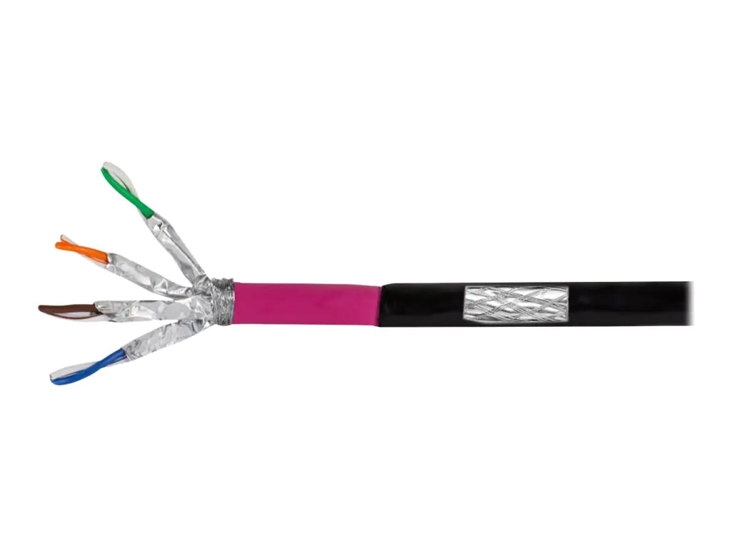 LogiLink Professional - Bulkkabel - 500 m - S/FTP - CAT 7 - halogenfrei, im Freien, Gigabit Ethernet Support, direct burial - Schwarz
