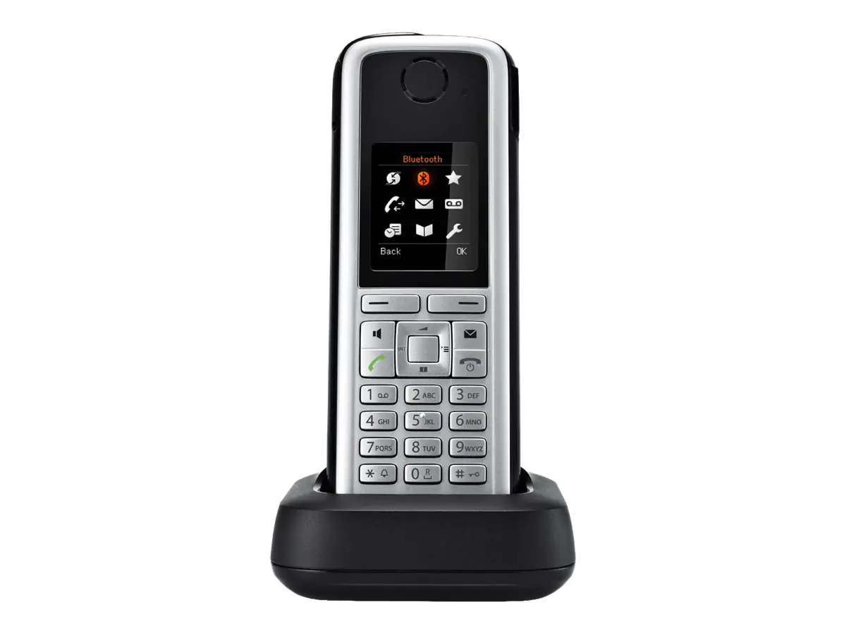 Unify OpenStage M3 Plus - Schnurloses Erweiterungshandgerät - mit Bluetooth-Schnittstelle - DECT - Schwarz, Silber