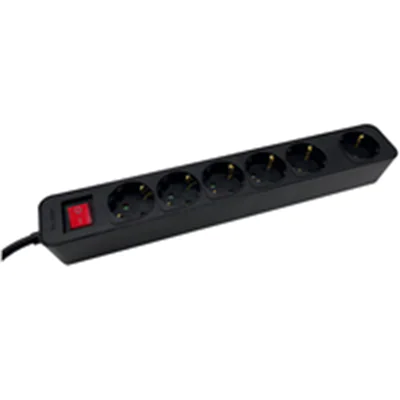 M-CAB ECO Line - Steckdosenleiste - 16 A, big distance, with switch - Wechselstrom 230 V - 3680 watt - Ausgangsanschlüsse: 6 (Typ F) POW0027