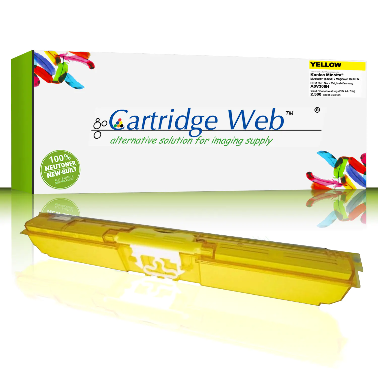 CartridgeWeb Toner kompatibel zu Konica Minolta A0V306H Gelb 2.500 Seiten 1 Stück
