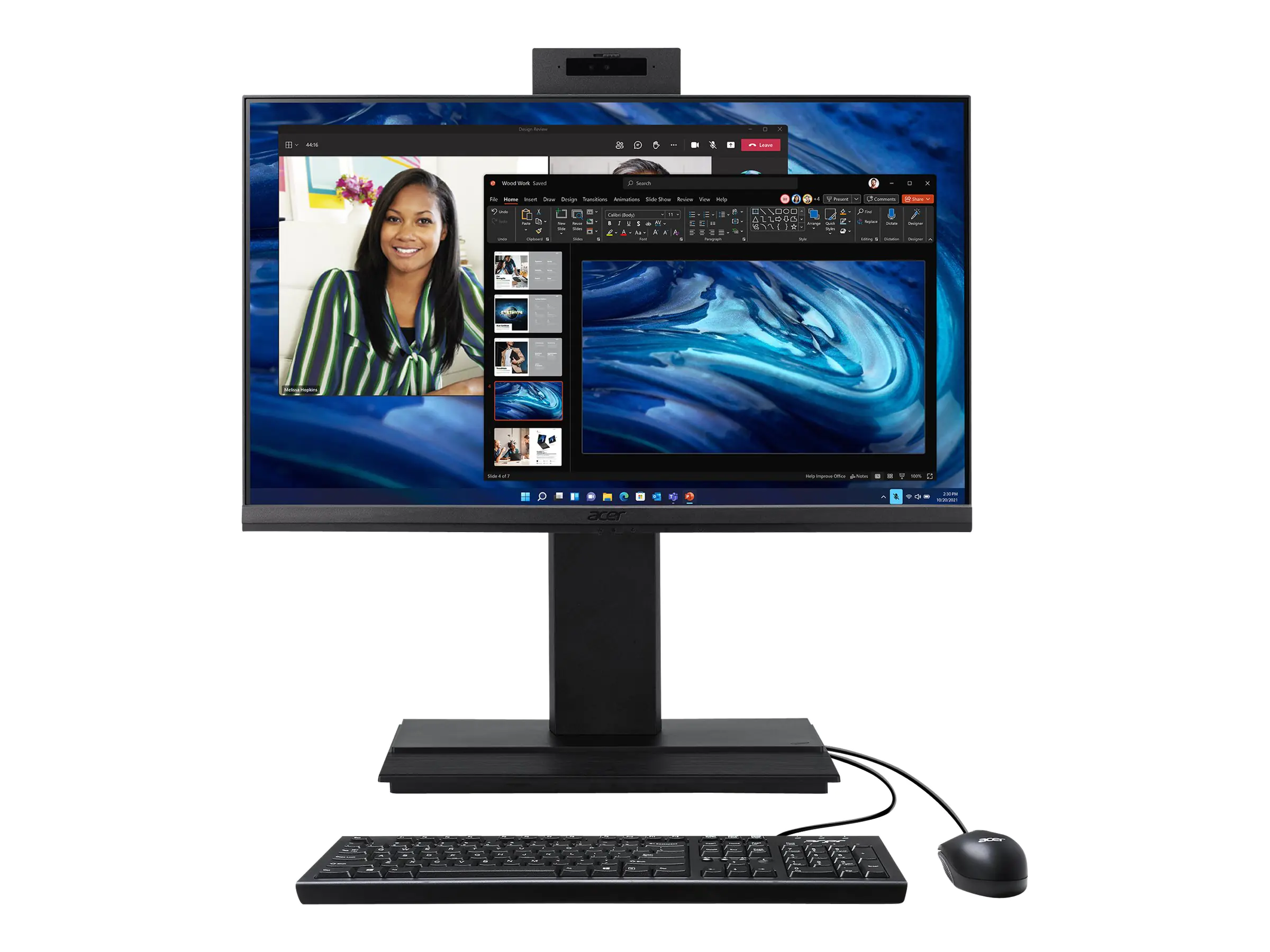 Acer Veriton Z4 VZ4694G - All-in-One (Komplettlösung) - Core i5 12400 / 2.5 GHz - RAM 8 GB - SSD 256 GB - DVD-Writer - UHD Graphics 730 - 1GbE, Bluetooth, Wi-Fi 6E - WLAN: Bluetooth, 802.11a/b/g/n/ac/ax (Wi-Fi 6E) - Win 11 Pro - Monitor: LED 60.5 cm (23.8