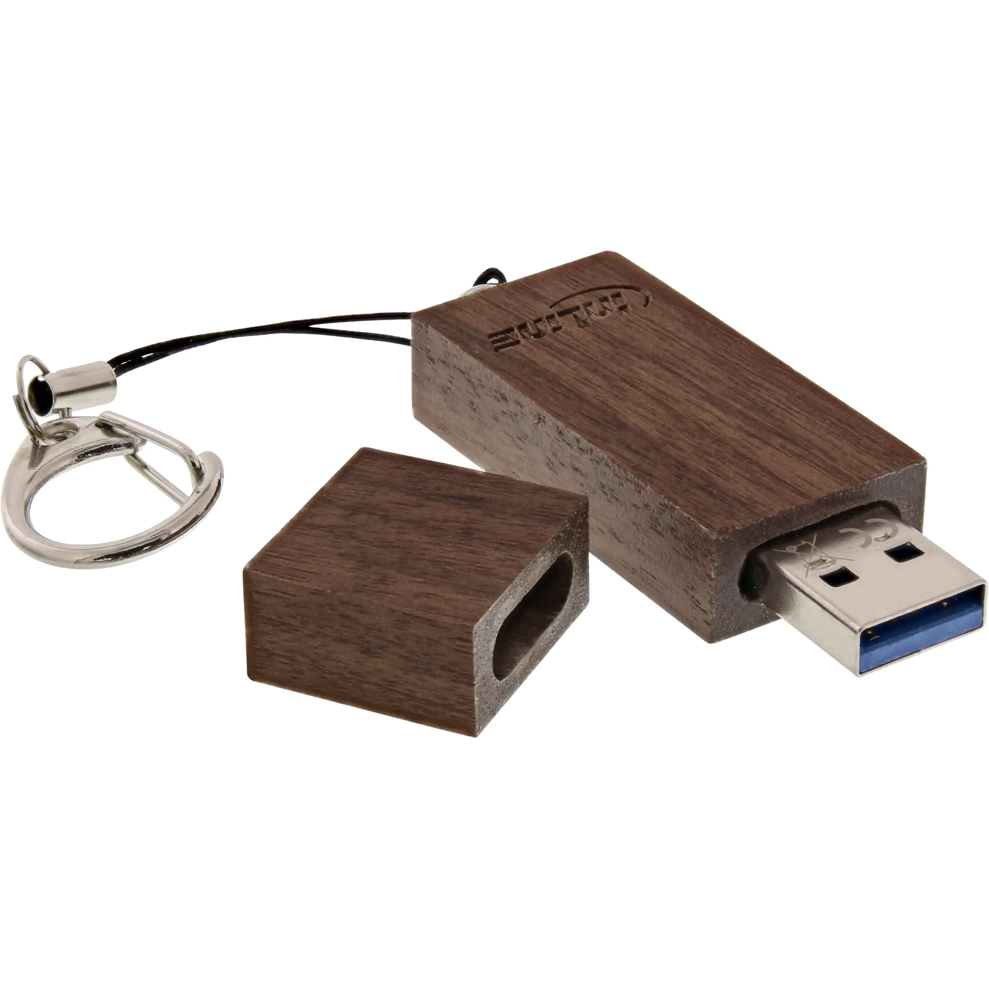 InLine - USB-Flash-Laufwerk - 128 GB - USB 3.0 - Walnussholz