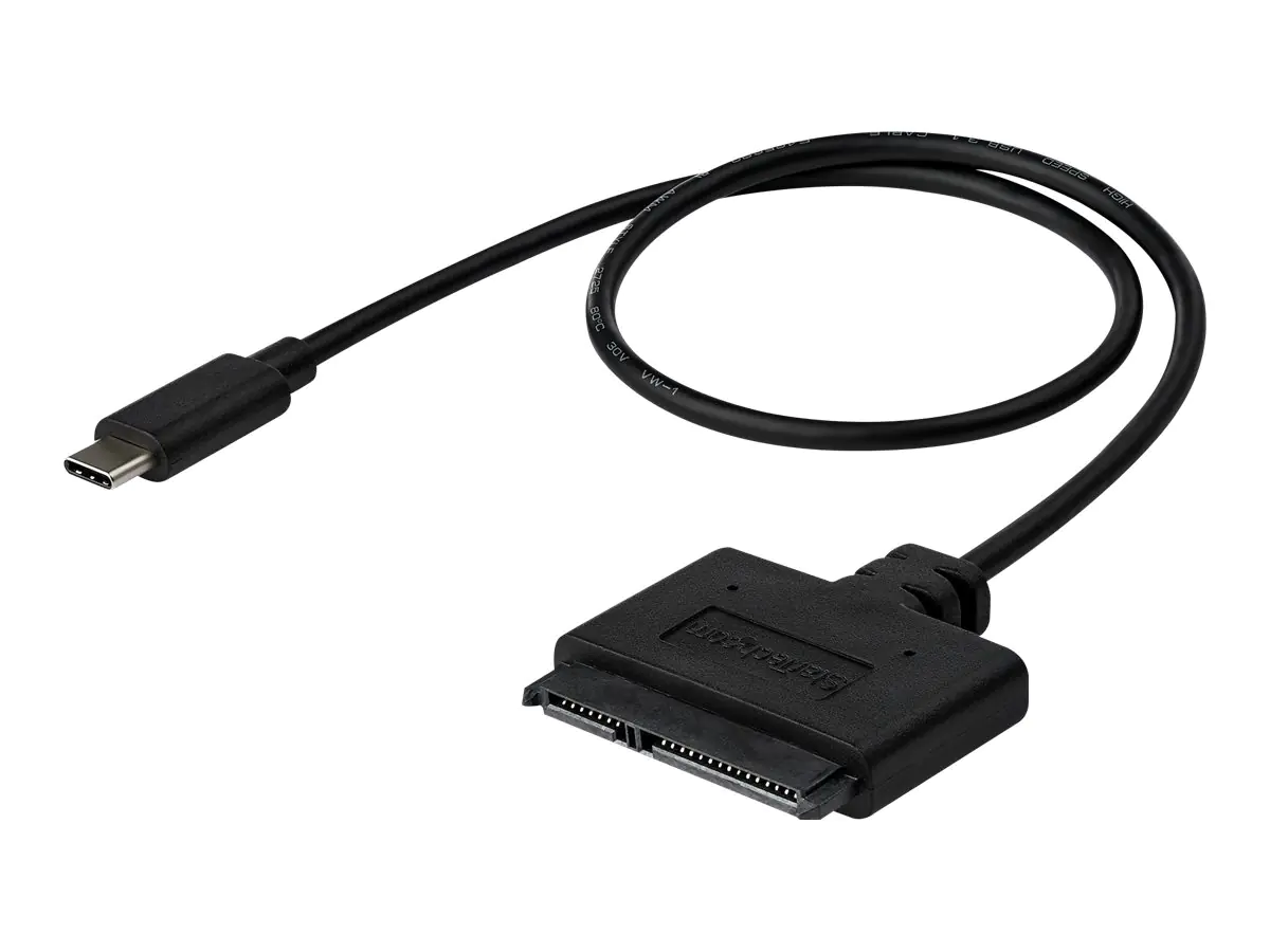 StarTech USB C auf SATA Adapter Kabel für 2,5in SSD/HDD - USB 3.1 (10Gbit/s) - Thunderbolt 3 kompatibel - SATA I/II/III (USB31CSAT3CB) - Speicher-Controller - 2.5", 3.5" (6.4 cm, 8.9 cm) - SATA 6Gb/s - USB 3.1 (Gen 2) - Schwarz