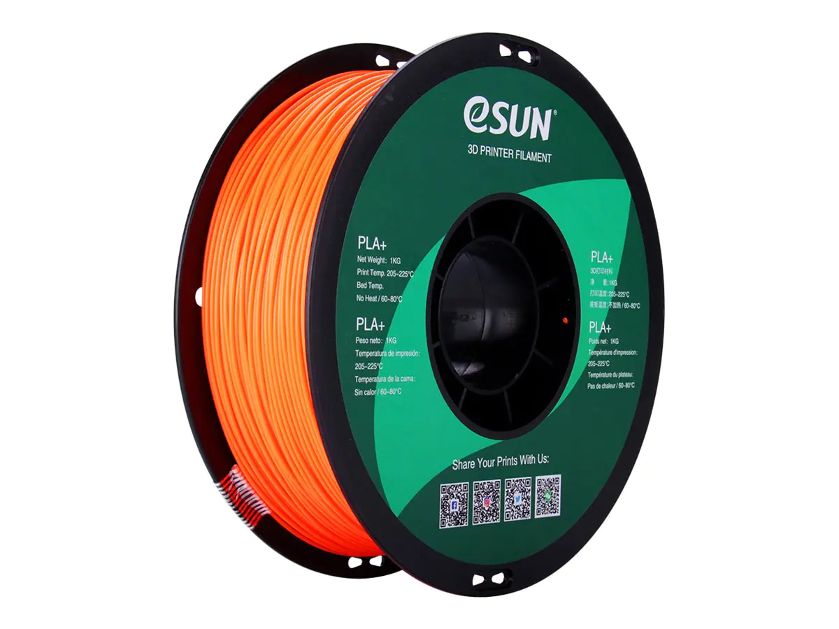 Esun - Orange - 1 kg - PLA+ Filament (3D) Esun - Orange - 1 kg - PLA+ Filament (3D)
