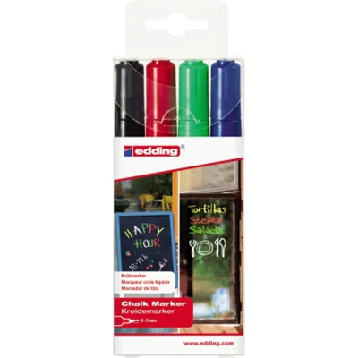 edding Kreidemarker 4-4095-4999 2-3mm sortiert 4 St./Pack. edding Kreidemarker 4-4095-4999 2-3mm sortiert 4 St./Pack.