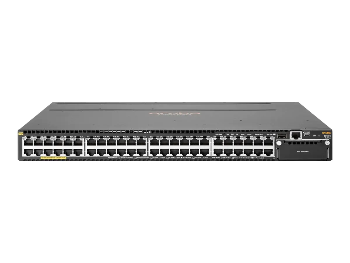 HPE Aruba 3810M 48G PoE+ 1-slot Switch - Switch - L3 - managed - 48 x 10/100/1000 (PoE+) - an Rack montierbar - PoE+