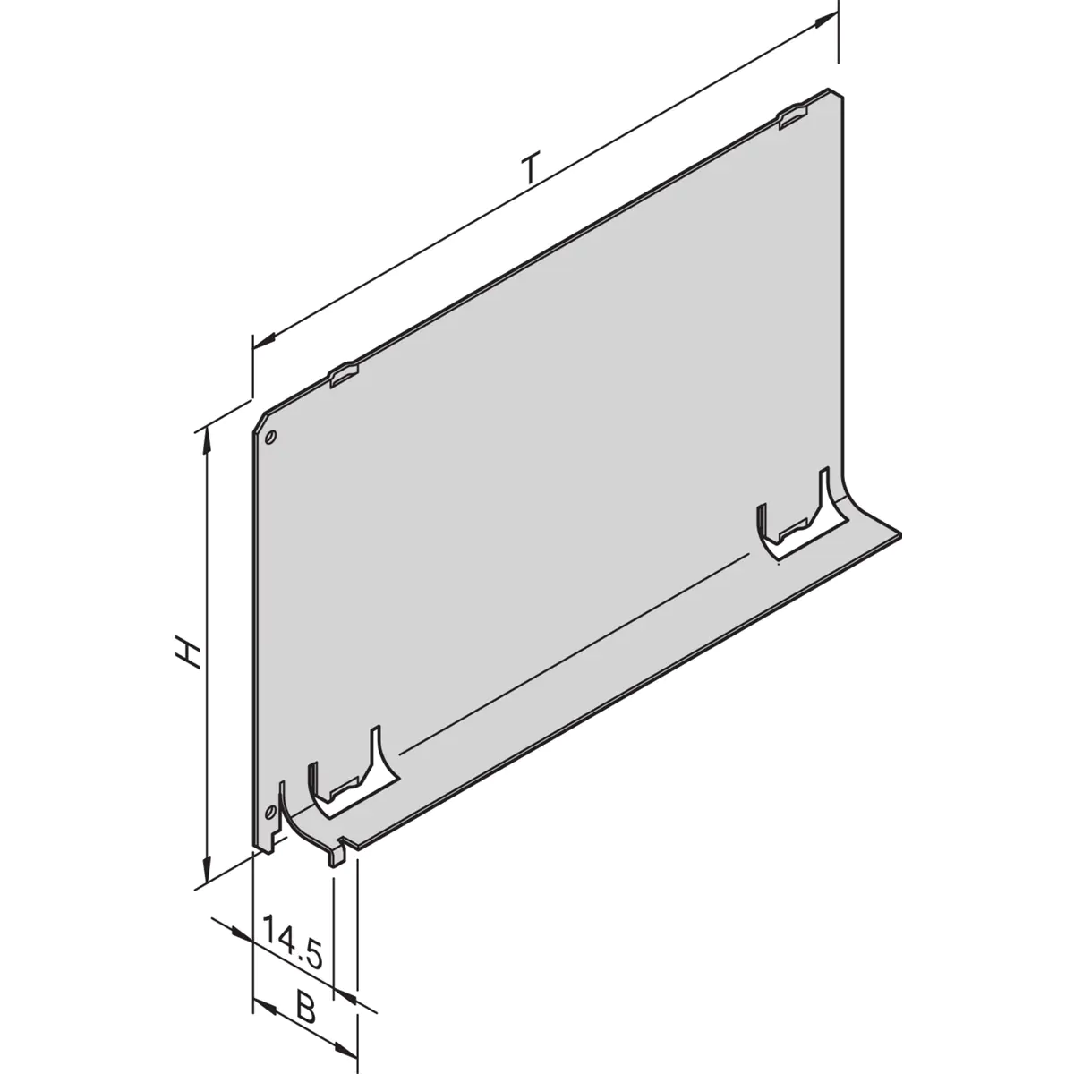 SCHROFF 34562-823, Ablenkplatte für Luftmanagement, Aluminium, Aluminium, 3U, 160 mm, 1 Stück(e) 34562823