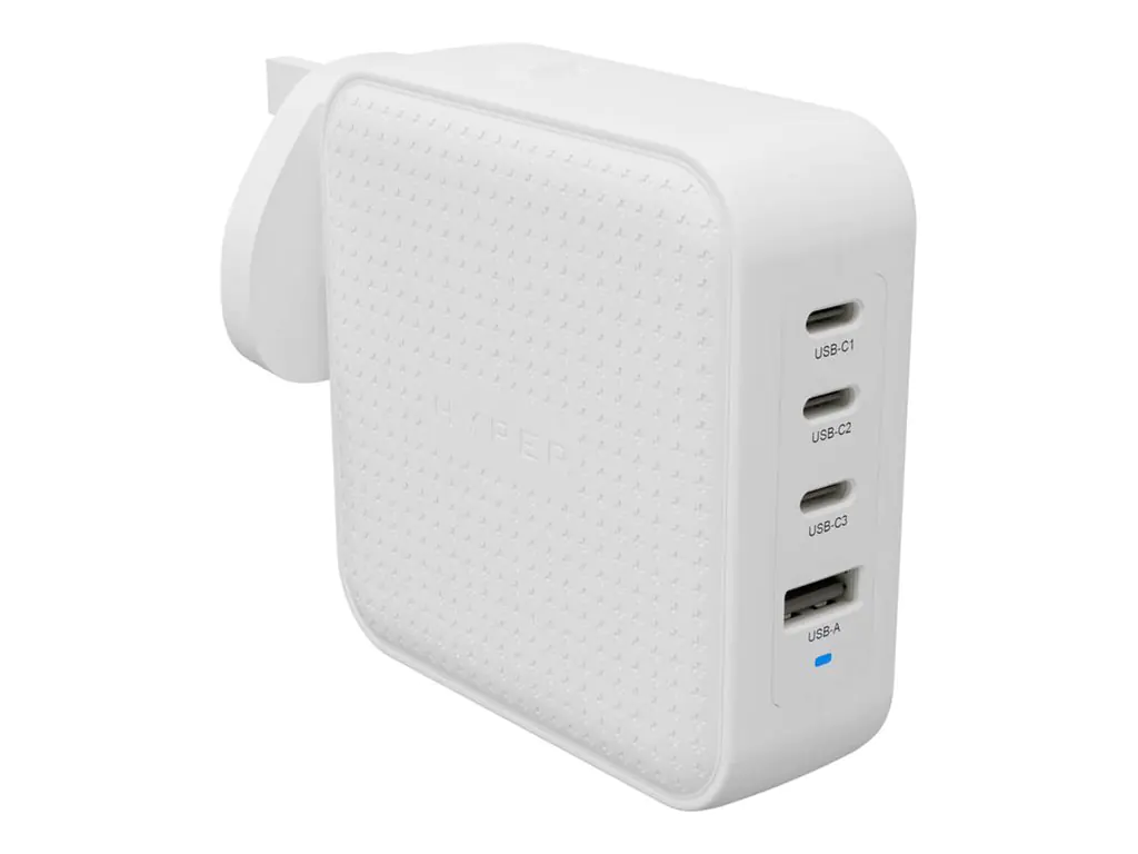 Hyper Targus HyperJuice - Netzteil - GaN - 100 Wh - QC 3.0, Power Delivery 3.0 + PPS - 4 Ausgabeanschlussstellen (USB, 3 x USB-C) HJ1002WHWWGL