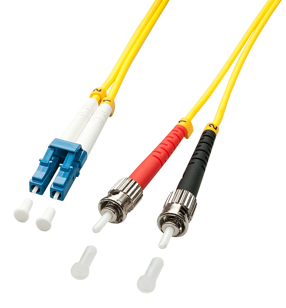 Lindy - Patch-Kabel - ST Einzelmodus (M) zu LC Single-Modus (M) - 5 m - Glasfaser - Duplex - 9/125 Mikrometer - OS2 - halogenfrei
