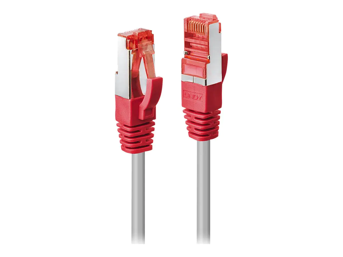 Lindy - Crossover-Kabel - RJ-45 (M) zu RJ-45 (M) - 3 m - SFTP, PiMF - CAT 6e - ohne Haken - Grau