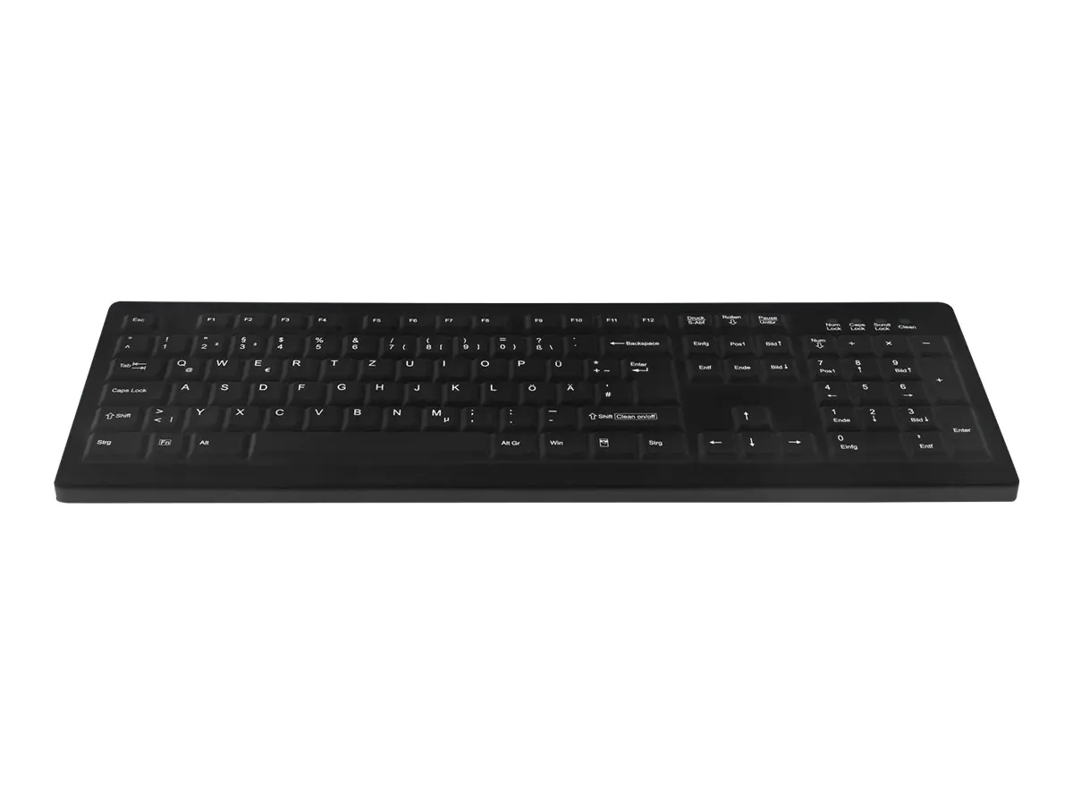 Active Key MedicalKey AK-C8100 Sanitizable - Tastatur - USB - Deutsch - Tastenschalter: Scissor-Key - Schwarz Active Key MedicalKey AK-C8100 Sanitizable - Tastatur - USB - Deutsch - Tastenschalter: Scissor-Key - Schwarz