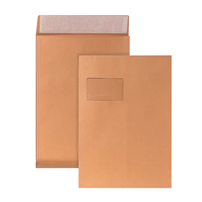 POSTHORN Faltentasche DIN C4 229 x 324 mm (B x H) mit Fenster 140g/m² mit Haftklebung Kraftpapier braun 200 St./Pack. POSTHORN Faltentasche DIN C4 229 x 324 mm (B x H) mit Fenster 140g/m² mit Haftklebung Kraftpapier braun 200 St./Pack.