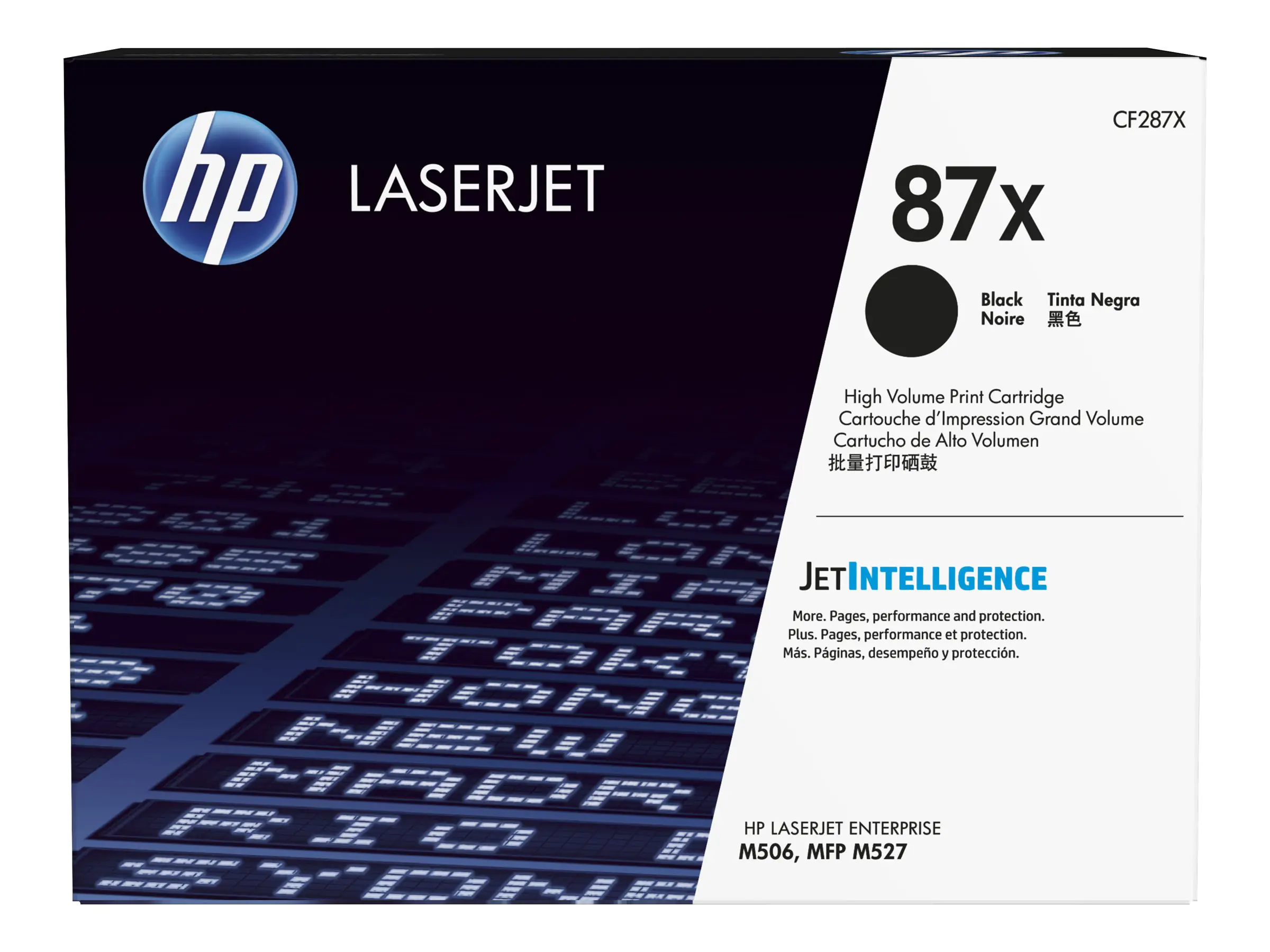 HP 87X - Hohe Ergiebigkeit - Schwarz - original - LaserJet - Tonerpatrone (CF287X) - für LaserJet Enterprise M506, MFP M527; LaserJet Enterprise Flow MFP M527; LaserJet Pro M501