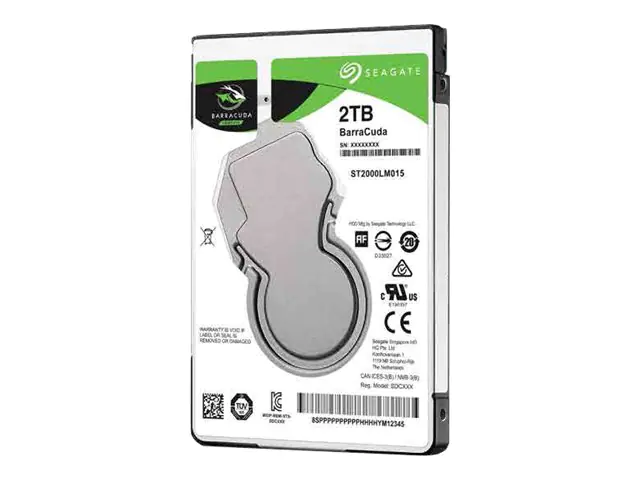 Seagate Barracuda Guardian ST2000LM015 2,5" SATA 2.000 GB - Festplatte - 5.400 rpm 5,6 ms - Intern USB 2.0