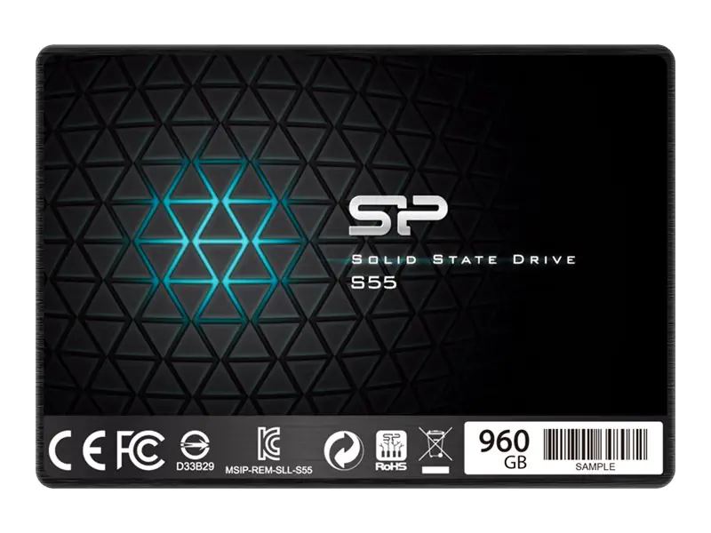 Silicon Power Slim S55 - SSD - 960 GB - intern - 2.5" (6.4 cm) SP960GBSS3S55S25