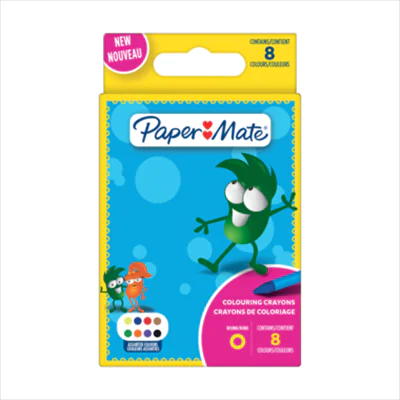 Paper Mate Wachsmalstift farbig sortiert 8 St./Pack. Paper Mate Wachsmalstift farbig sortiert 8 St./Pack.