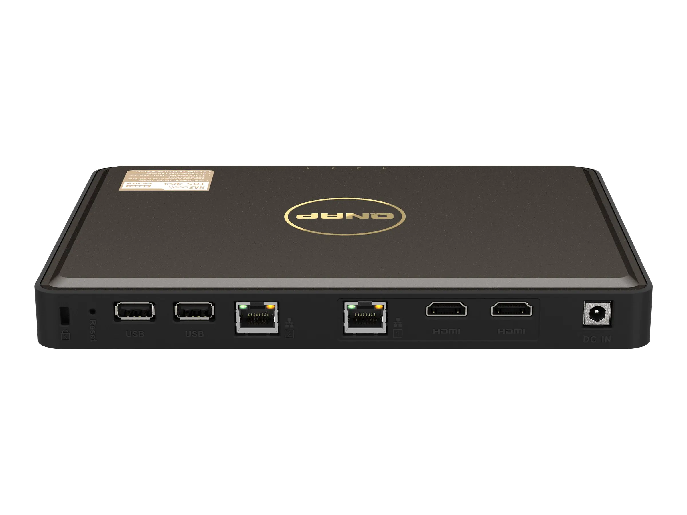 QNAP TBS-464 NASbook - NAS-Server - 4 Schächte - RAID RAID 0, 1, 5, 6, 10 - RAM 8 GB - 2.5 Gigabit Ethernet - iSCSI Support