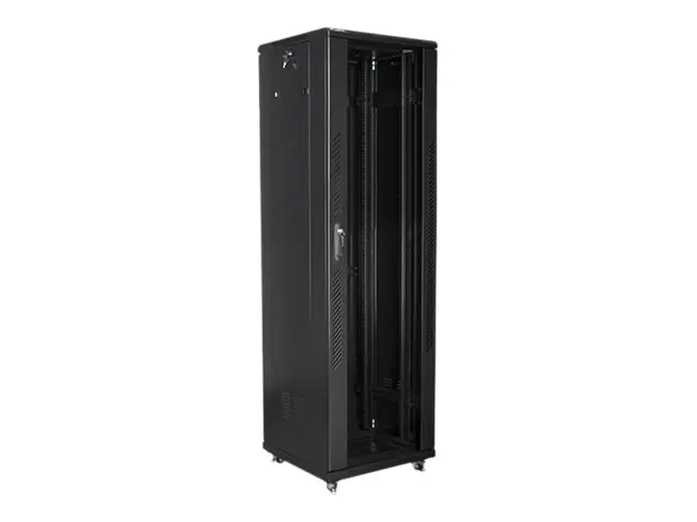 Lanberg Schrank Netzwerkschrank - mit 2 Ventilatoren - 230 V - Schwarz, RAL 9004 - 42HE -