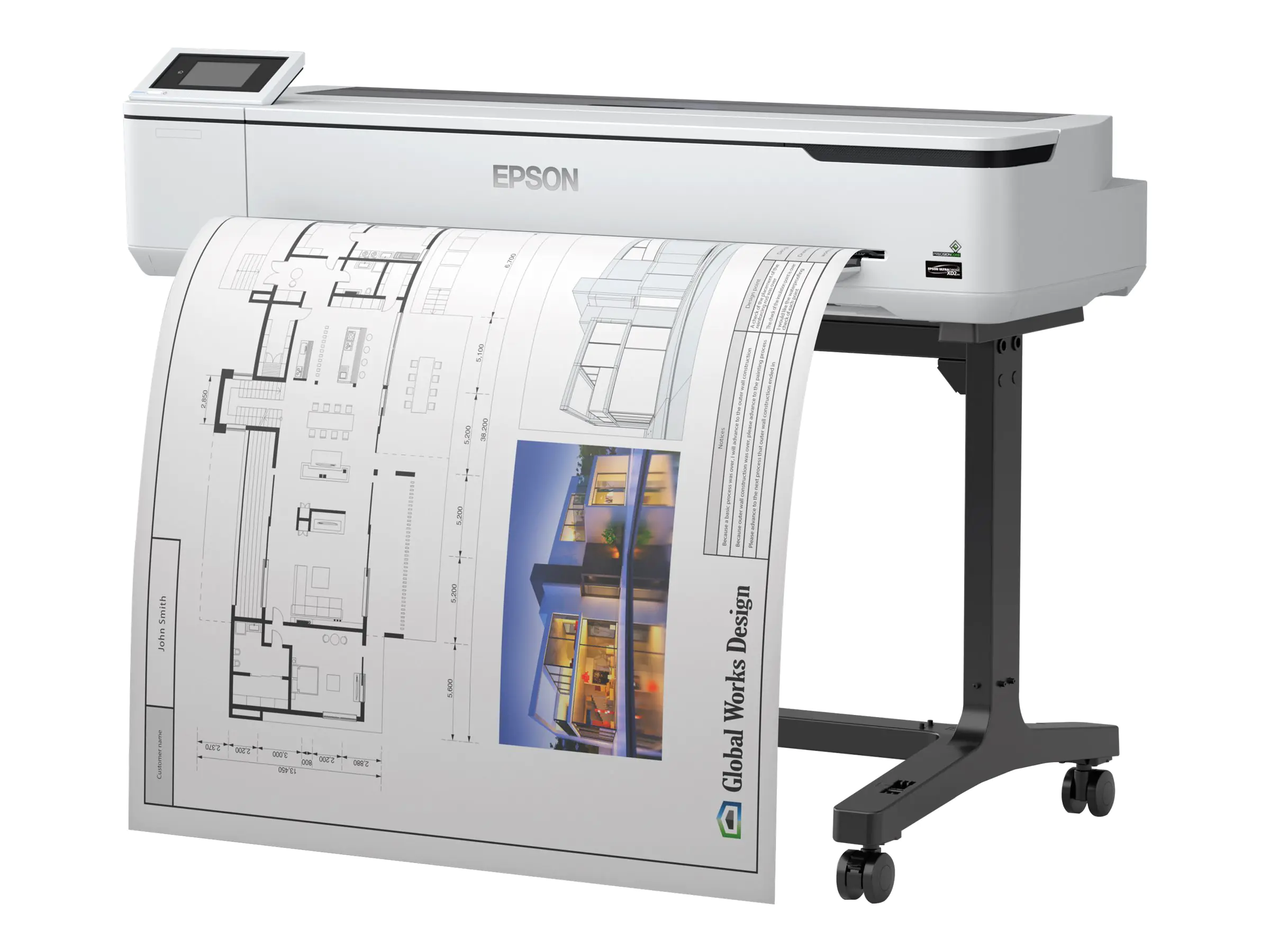 Epson SureColor SC-T5100 - 914 mm (36") Großformatdrucker - Farbe - Tintenstrahl - Rolle (91,4 cm) - 2400 x 1200 dpi - Gigabit LAN, Wi-Fi(n), USB 3.0 - cutter
