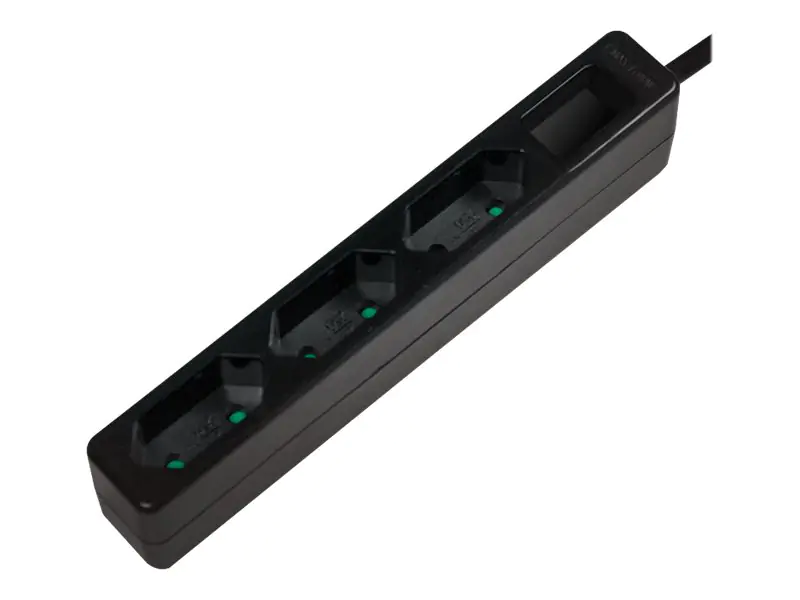 LogiLink Slim - Steckdosenleiste - Wechselstrom 250 V - 1700 Watt - Ausgangsanschlüsse: 3 (3 x Eurostecker) LPS229B