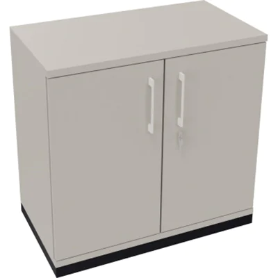 Flügeltürenschrank 2OH B800xT442xH781 an/Lichtgrau