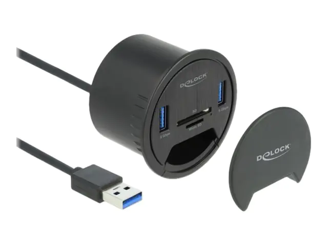 Delock - Hub - 2 x USB 3.2 Gen 1 - für Unterputzmontage geeignet