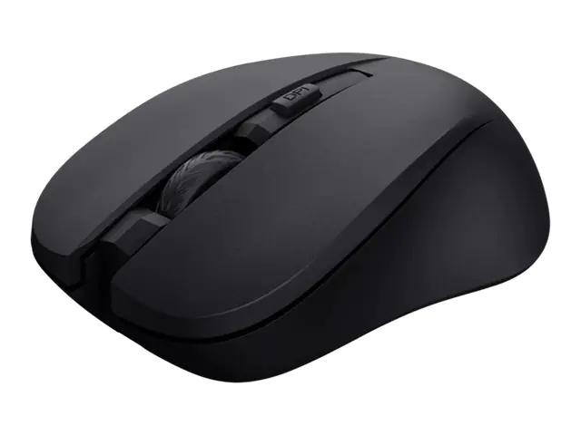 Trust Mydo - Maus - leise - rechts- und linkshändig - optisch - 4 Tasten - kabellos - 2.4 GHz - kabelloser Empfänger (USB) - Schwarz Trust Mydo - Maus - leise - rechts- und linkshändig - optisch - 4 Tasten - kabellos - 2.4 GHz - kabelloser Empfänger (USB) - Schwarz