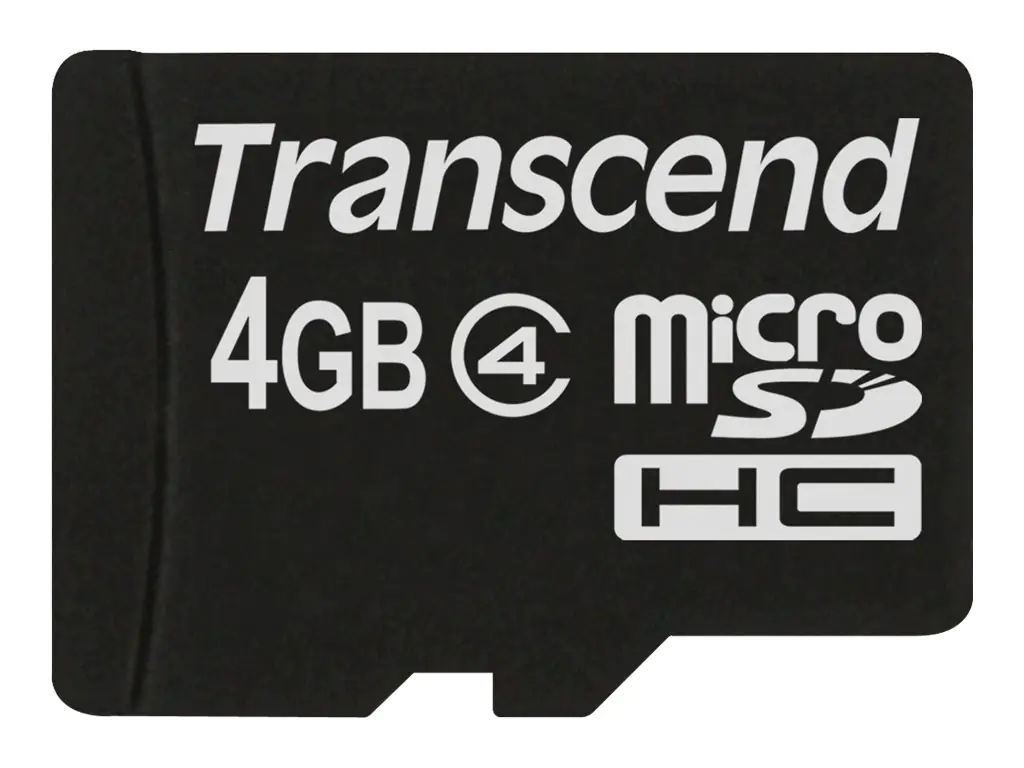 Transcend - Flash-Speicherkarte - 4 GB - Class 4 - microSDHC Transcend - Flash-Speicherkarte - 4 GB - Class 4 - microSDHC