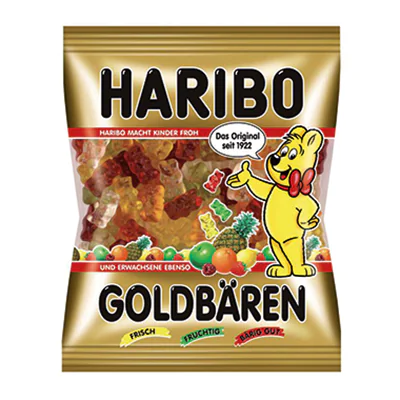 HARIBO Fruchtgummi Goldbären 389195 100 g/Pack. HARIBO Fruchtgummi Goldbären 389195 100 g/Pack.