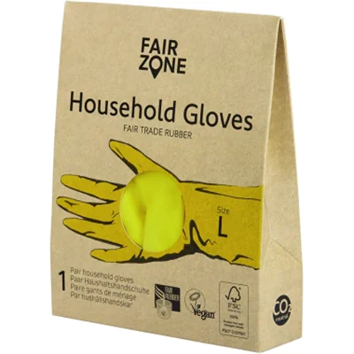 FAIR ZONE Gummihandschuhe L Naturkautschuk gelb FAIR ZONE Gummihandschuhe L Naturkautschuk gelb